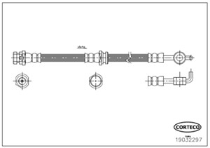 Bremseslange, Foran, Framaksel, Venstre, MAZDA, B45543980, B45543980A, B45543980B