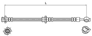 Bremseslange, Bakre venstre, NISSAN X-TRAIL, 46210-8H515, 46210-8H51B