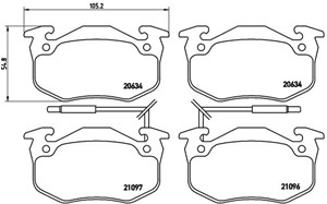 Bremseklosser sett, RENAULT, 7701202213, 7701202710, 7701202891, 7701203842, 7701205277