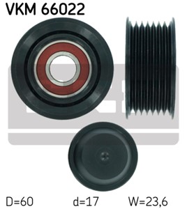 Styrerulle-kileribberem, Venstre, SUZUKI GRAND VITARA II, 95131-67J00, 95131-76K00