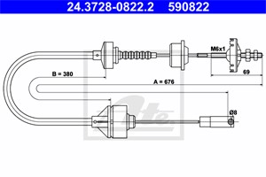 Kabel, clutchbetjening, PEUGEOT 306, 306 Break, 306 Cabriolet, 306 Halvkombi, 306 Skåp / kombi, 306 Skåp/halvkombi, 2150 H1