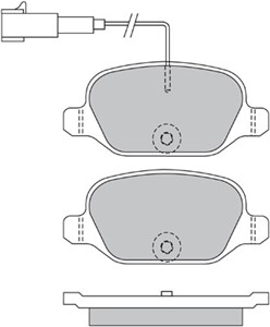 Bremseklosser sett, Bakaksel, ABARTH 500 / 595 / 695, 500C / 595C / 695C, FIAT 500, 500 C, 77365754