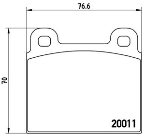 Bremseklosser sett, PORSCHE,VW, 211698151C, 251698151, 251698151A, 251698151B, 251698151D, 251698151E
