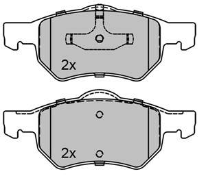 Bremseklosser sett, Framaksel, CHRYSLER VOYAGER IV, VOYAGER / GRAND VOYAGER III, DODGE CARAVAN, 05072215AA, 05072216AA, 5072216AA