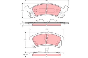 Bremseklosser sett, Framaksel, BUICK,CHEVROLET,PONTIAC, 12370005, 12510005
