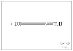 Bremseslange, Bakaksel, Hjulside, RENAULT 25, LAGUNA I, LAGUNA Grandtour I, 7704002443