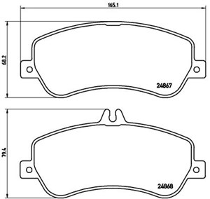 Bremseklosser sett, Framaksel, MERCEDES-BENZ GLK-KLASS [X204], 0054204820, 0054206320, 0054209220, 0064202420, 0074206620, 0074207420, A
