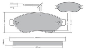 Bremseklosser sett, Framaksel, CITROËN,FIAT,PEUGEOT, 1607878380, 1607878580, 4254.61, 4254.62, 77366018, 77366020