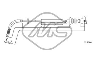 Gasskabel, LANCIA DEDRA, DEDRA SW, DELTA II, Y, YPSILON, 46742243, 46813931