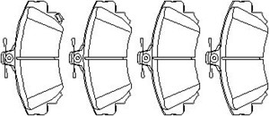 Bremseklosser sett, Framaksel, MITSUBISHI COLT VI, SMART FORFOUR, 454 420 09 20, 454 420 19 20, 4605A734, A454 420 09 20, A454 420 19 20