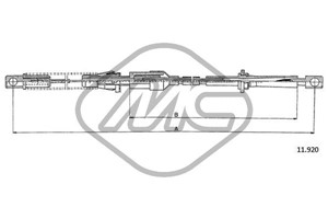 Gasskabel, FORD TRANSIT Buss, TRANSIT Flak/chassi, TRANSIT Skåp, 6158183