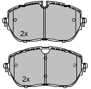 Bremseklosser sett, Framaksel, PEUGEOT 308 II, 308 SW II, 1612373080