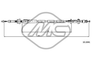 Gasskabel, AUDI A3, 1J0 721 555Q
