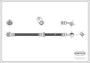 Bremseslange, Foran, Framaksel, Venstre, HONDA ACCORD VII, ACCORD Tourer VII, 01465SDAA01