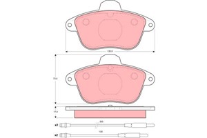 Bremseklosser sett, Framaksel, CITROËN XM, XM Break, 4252 95, 6000009999, 95 659 640, 95659639