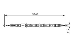 Kabel, parkeringsbremse, Høyre, LANCIA LYBRA, LYBRA SW, 46546713