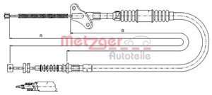 Kabel, parkeringsbremse, Bakre venstre, OPEL FRONTERA A, FRONTERA A Sport, 522427, 91152689