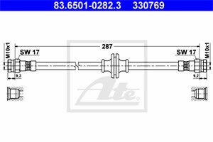 Bremseslange, Bakaksel, FIAT STILO, STILO Multi Wagon, STILO VAN, 46809897