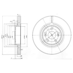 Bremseskive, Framaksel, RENAULT ESPACE IV, 7701 206 831, 7701 207 378, 8200 177 023, 8200 242 317, 8200 570 677, 8201695234