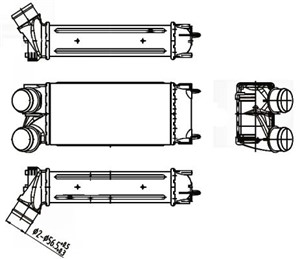 Ladeluftkjøler, CITROËN,DS,PEUGEOT, 1363 024, 1440H9, 1640 921, 1657 523