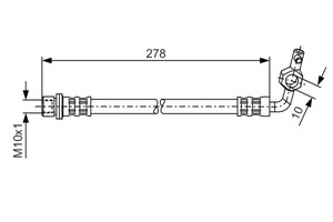 Bremseslange, Høyre bakaksel, TOYOTA RAV 4 I, RAV 4 II, RAV 4 Cabrio I, 90947 02980, 90947 02D02