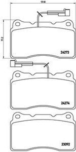 Bremseklosser sett, ALFA ROMEO 147, 156, 156 Sportwagon, GT, 306451352, 307485130, 307489570, 71772216, 77362692, 77362722
