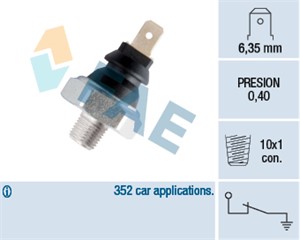 Oljetrykkbryter, ALFA ROMEO,AUDI,BMW,FORD,PORSCHE,ROVER,SKODA,TOYOTA,VOLVO,VW, 000 545 43 17, 021 919 081 A, 021 919 081 B, 021 919 081
