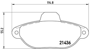 Bremseklosser sett, Framaksel, FIAT,LANCIA, 46565733, 5892737, 5892786, 71737179, 71738134, 71769056, 71770984, 71770985, 77362185, 7736