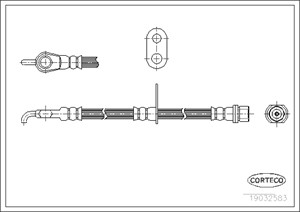 Bremseslange, Framaksel høyre, Høyre, TOYOTA YARIS, YARIS VERSO, 9094702C31, 9094702D76