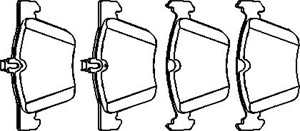 Bremseklosser sett, Framaksel, MERCEDES-BENZ E-KLASS [W211], E-KLASS T-Model [S211], S-KLASS [W220], 004 420 07 20, A004 420 07 20