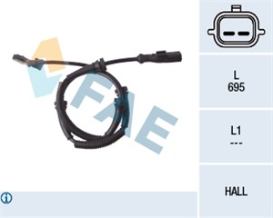 Sensor, hjulturtall, Framaksel, OPEL,RENAULT, 4419127, 47 91 000 Q0D, 82 00 675 748, 93 865 950, 93859336