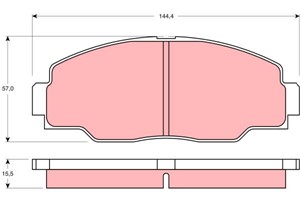 Bremseklosser sett, Framaksel, TOYOTA DYNA 150 Flak/chassi, DYNA Flak/chassi, 04465-25020, 04465-25080, 04491-25020, 449125020