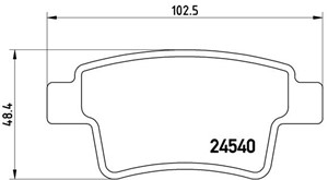 Bremseklosser sett, Bakaksel, CITROËN C4 GRAND PICASSO I, C4 PICASSO Minibus, minivan I, C4 Sedan I, PEUGEOT 408, 1611141080, 425371, 4