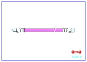 Bremseslange, Bakaksel, MERCEDES-BENZ VITO Buss [W638], VITO Skåp [W638], V-KLASS [638/2], 6384281035, 6384282135
