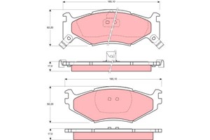 Bremseklosser sett, Framaksel, CHRYSLER,DODGE, 4423812, 4423822