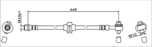 Bremseslange, Framaksel høyre, OPEL ZAFIRA TOURER C, VAUXHALL ZAFIRA Mk III, 13378378, 13399647, 39041646, 5 62 413, 5 62 493, 562413, 5