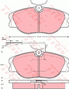 Bremseklosser sett, Framaksel, FIAT COUPE, CROMA, LANCIA DELTA II, THEMA, THEMA SW, 0000009940619, 0000009941174, 0000009941872, 0000009