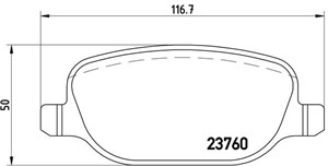 Bremseklosser sett, ALFA ROMEO 159, 159 Sportwagon, BRERA, SPIDER, LANCIA DELTA III, 71773138, 77363579, 77363818, 77365560, 9949203