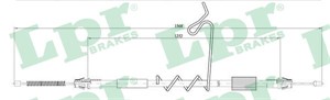 Kabel, parkeringsbremse, Bak, Venstre, FORD TRANSIT Buss, TRANSIT Flak/chassi, TRANSIT Skåp, TRANSIT TOURNEO Buss, 4095181, 4104571, 440