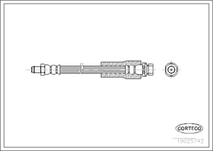 Bremseslange, Framaksel, FORD ESCORT Sedan V, SCORPIO II, SCORPIO Turnier II, 7091549