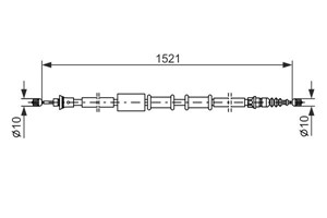 Kabel, parkeringsbremse, Senter, FIAT BARCHETTA, 46731055