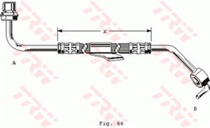 Bremseslange, Framaksel, Framaksel venstre, Venstre, FORD TRANSIT Buss, TRANSIT Flak/chassi, TRANSIT Skåp, TRANSIT TOURNEO Buss, 6149180