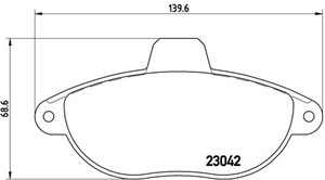 Bremseklosser sett, CITROËN,FIAT,PEUGEOT, 1617250580, 425125, 425126, 425150, 425151, 425454, 71711135, 71770132, 71770986, 77362238, 77