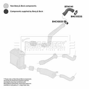 Ladeluftslange, Bak, Høyre, Øvre, SKODA OCTAVIA Combi I, VW BORA I, BORA Variant, GOLF IV, GOLF Van IV, GOLF Variant IV, 1J0145838E