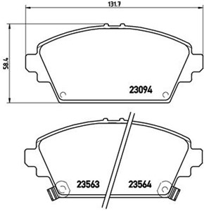 Bremseklosser sett, Framaksel, HONDA,MG,NISSAN, 410604U127, 45022S1AE00, 45022S1AE01, 45022S1AE02, 45022S1AE50, 45022S1AE51, GBP90346, S