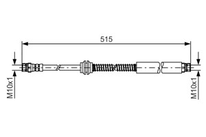 Bremseslange, Bakaksel, VW CADDY Minibus, minivan III, CADDY Skåp/stor limousine III, 2K0 611 775 K, 2K0 611 775 L, 2K0 611 775 T, 2K5