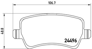 Bremseklosser sett, Bakaksel, FORD,LAND ROVER,VOLVO, 1426143, 1426144, 1439866, 1459450, 1503969, 1566233, 1655233, 1752093, 30671575, 3