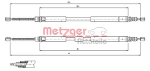 Kabel, parkeringsbremse, Bakre venstre, Høyre bak, RENAULT ESPACE III, 6025 313 181, 6025 313 182, 6025 370 468