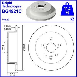 Bremseskive, Bakaksel, LEXUS IS III, 42431-53020