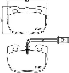 Bremseklosser sett, LAND ROVER DISCOVERY I, RANGE ROVER I, RTC6781, SFP500160, STC8189, STC8571, STC8572, STC9149, STC9150, STC9190, STC